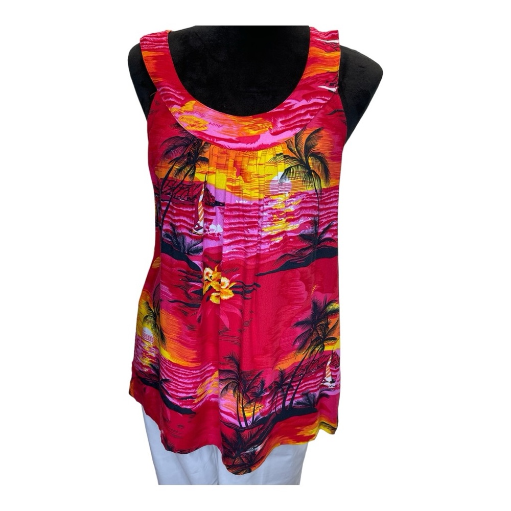 Gorgeous Rayon Hawaiian Loose fit Tank